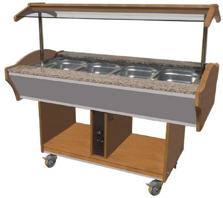 Buffet maintien au chaud brun 4 bacs GN 1/1 1550x900x850 mm - Combisteel - 7077.0025 Buffet maintien au chaud brun 4 bacs GN 1/1 1550x900x850 mm - Combisteel - 7077.0025