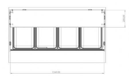 Buffet réfrigéré positif 4 bacs GN 1/1 1400x800x850 mm - Combisteel - 7077.0105
