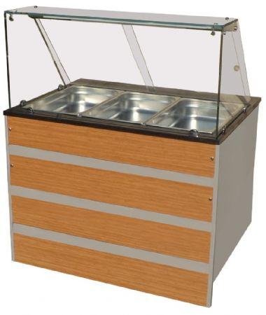 Buffet maintien chaud brun 3 bacs GN 1/1 1070x800x850 mm - Combisteel - 7077.0115 Buffet maintien chaud brun 3 bacs GN 1/1 1070x800x850 mm - Combisteel - 7077.0115