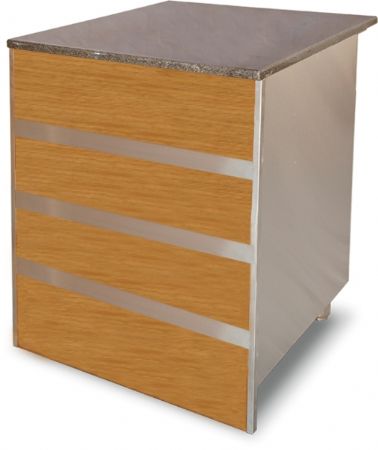 Meuble de caisse pour vitrine réfrigérée Brun 800 mm - Combisteel - 7077.0125
