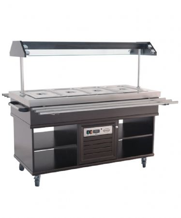 Buffet réfrigéré positif 4 bacs GN 1/1 1500x700x1400 mm - Combisteel - 7078.0010