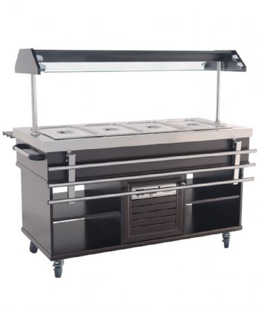 Buffet réfrigéré positif 4 bacs GN 1/1 1500x700x1400 mm - Combisteel - 7078.0010