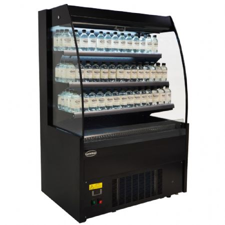Vitrine libre service Noire 290 L positive 1000 mm - Combisteel - 7080.0005