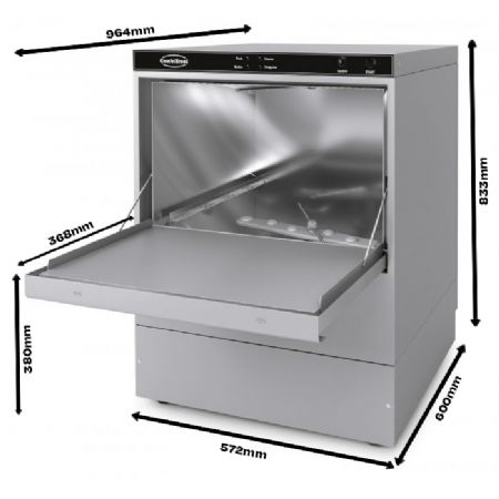 Lave-Vaisselle professionnel panier 50x50 cm - Combisteel - 7082.0050