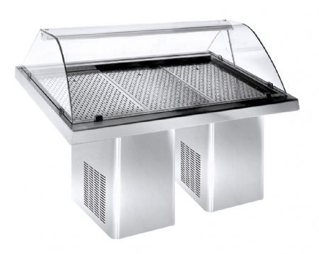 Vitrine rfrigre poissons sur socles largeur 1900mm