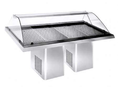 Vitrine rfrigre poissons sur socles largeur 2300mm