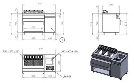 Table cocktail professionnelle - Combisteel - 7083.0035