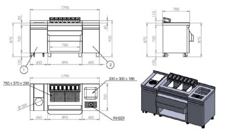 Table cocktail professionnelle - Combisteel - 7083.0040