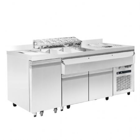 Table cocktail professionnelle réfrigérée 3 tiroirs GN 2/3 - Combisteel - 7083.0050
