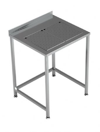 Table de travail inox avec bac d'égouttage intégré 700x650x900 mm - Combisteel - 7084.0020