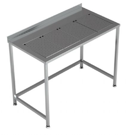 Table de travail inox avec bac d'égouttage intégré 1200x650x900 mm - Combisteel - 7084.0030
