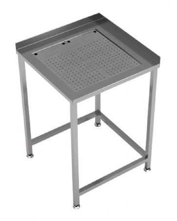 Plan de travail d'angle avec bac d'gouttage intgr de 650x650mm