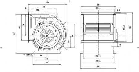 Moteur de hotte 10/10 avec débit 1200 m3/h - Combisteel - 7085.0035