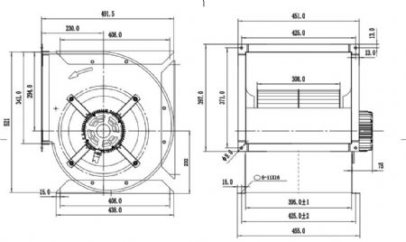 Moteur de hotte 10/10 avec débit 900 m3/h - Combisteel - 7085.0050