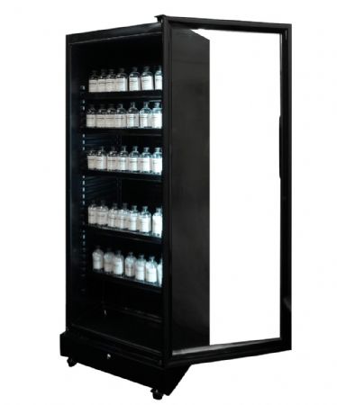 Armoire à boissons 1 porte vitrée noire 400 L positive - Combisteel - 7086.0005