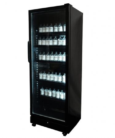 Armoire à boissons 1 porte vitrée noire 400 L positive - Combisteel - 7086.0005
