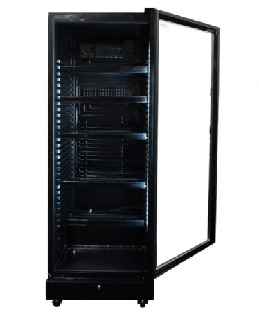 Armoire à boissons 1 porte vitrée noire 400 L positive - Combisteel - 7086.0005