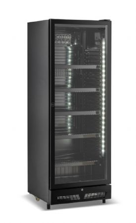 Armoire à boissons 1 porte vitrée noire 400 L positive - Combisteel - 7086.0005