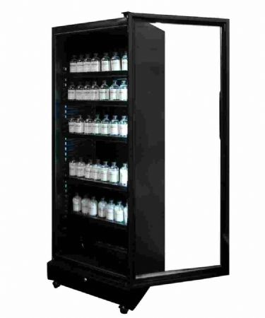 Rfrigrateur  boissons noir 1 porte vitre 400 litres - 650x595x1795 mm