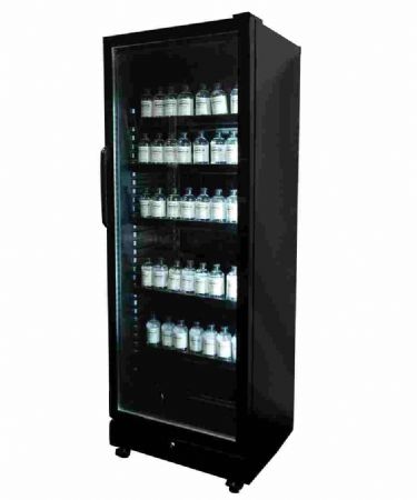 Rfrigrateur  boissons noir 1 porte vitre 400 litres - 650x595x1795 mm