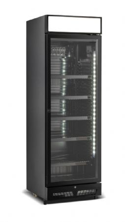 Armoire à boissons 1 porte vitrée noire 400 L positive - Combisteel - 7086.0010