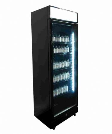 Rfrigrateur  boissons noir avec 1 porte vitre - 400 litres