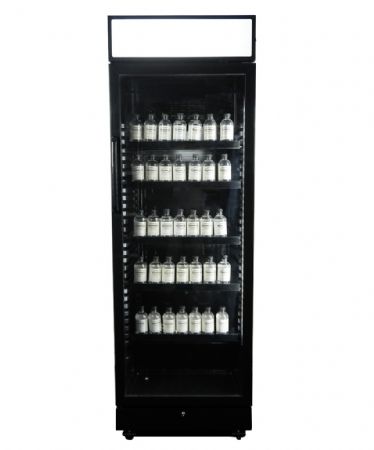R�frig�rateur � boissons noir avec 1 porte vitr�e - 400 litres