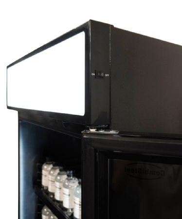 R�frig�rateur � boissons noir avec 1 porte vitr�e - 400 litres