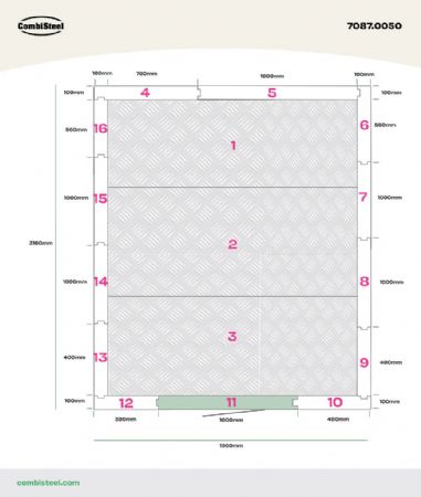 Chambre froide sans groupe isolation 100 mm 1960x3160x2200 mm - Combisteel - 7087.0050