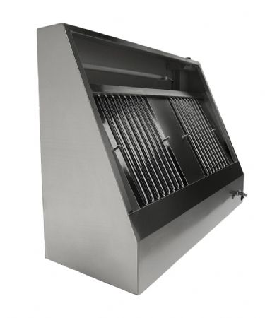Hotte murale inox 2 filtres avec moteur - 1200x900x450 mm