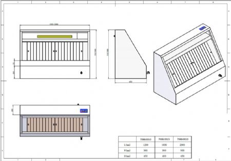 Hotte Murale avec moteur 1600x900x450 mm - Combisteel - 7088.0015