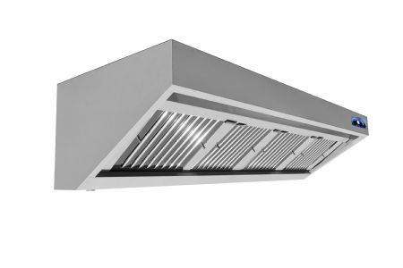 Hotte murale inox pro 4 filtres moteur - 2000x900x450 mm