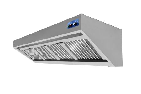 Hotte murale professionnelle 4 filtres moteur inox - 2400x900x450 mm