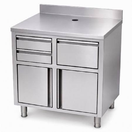 Table de travail à café en acier inoxydable 1000x600x1150 mm - Combisteel - 7088.1000