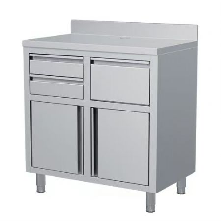 Table de travail  caf en inox  - 1250x600x1150 mm