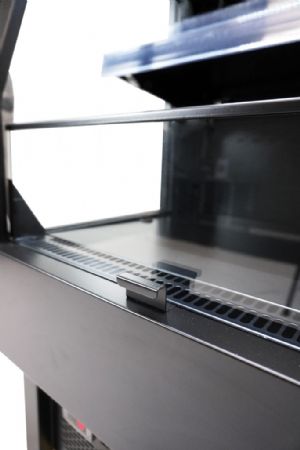 Rfrigrateur mini-bar professionnel avec 1 porte en verre +1/+7 - 165 litres