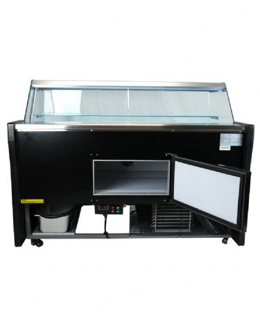 Vitrine rfrigre noire capacit 208 L - 0C / +7C