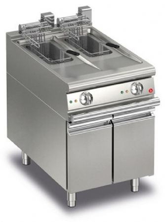 Friteuse cuisine pro électrique sur placard - 10 + 10 litres - Gamme Queen 700 - Baron - 70QFRIE610-2