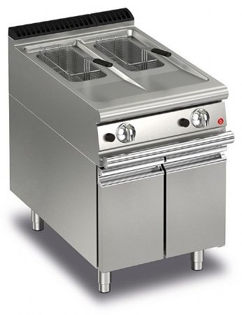Friteuse cuisine pro gaz monobloc - 10 + 10 litres - Gamme Queen 700 - Baron - 70QFRIG610