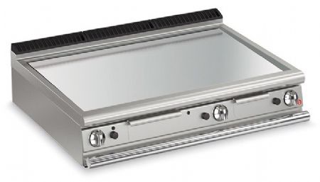 Plancha gaz professionnelle à surface lisse en inox 1200 mm 19,5 kW - Baron - 70QFTTG1203