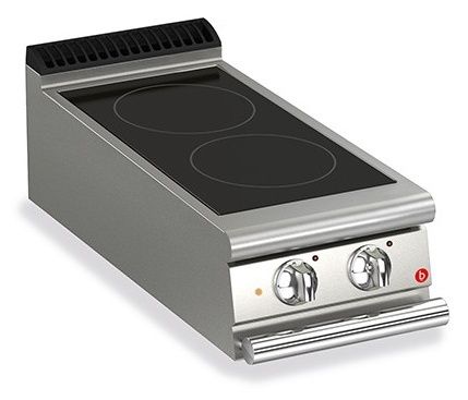Fourneau à plaque de cuisson - Vitrocéramique 2 zones - Gamme QUEEN 700 - Baron - 70QPCVCE400