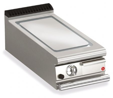 Plancha électrique professionnelle plaque lisse chrome brossé à poser 3,6 kW - Baron - 70QSFTE407