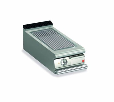 Plancha électrique inox à poser surface rainurée AISI 430 - 400x700x250 Plancha électrique inox à poser surface rainurée AISI 430 - 400x700x250