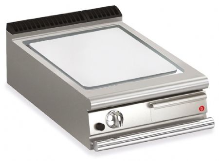 Plancha professionnelle à poser électrique surface lisse chrome brossé 5.4 kW - Baron - 70QSFTE607