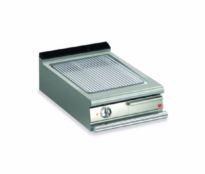 Plancha électrique de comptoir acier AISI 430 surface rainurée - 600x700x250 Plancha électrique de comptoir acier AISI 430 surface rainurée - 600x700x250