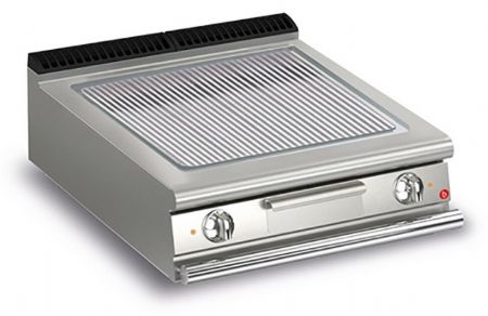 Plancha professionnelle électrique rainurée à poser 10.8 kW - Baron - 70QSFTE817