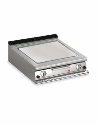 Plancha gaz de comptoir surface lisse chrome dur avec puissance 12 kW - 800x700x250 Plancha gaz de comptoir surface lisse chrome dur avec puissance 12 kW - 800x700x250