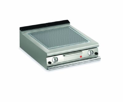 Plancha gaz de comptoir rainurée chrome dur acier inox AISI 430 - 800x700x250 Plancha gaz de comptoir rainurée chrome dur acier inox AISI 430 - 800x700x250
