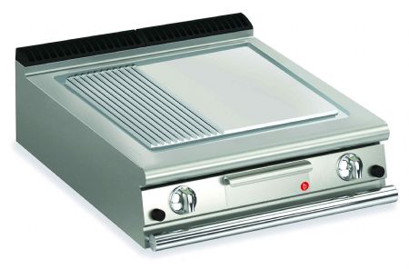 Plancha professionnelle gaz à poser surface rainurée 12 kW - Baron - 70QSFTTG827