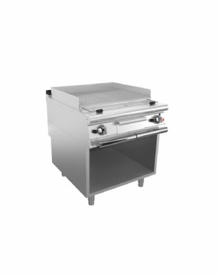 Plancha gaz sur coffre inox grilles AISI 304 - 800x700x870 Plancha gaz sur coffre inox grilles AISI 304 - 800x700x870